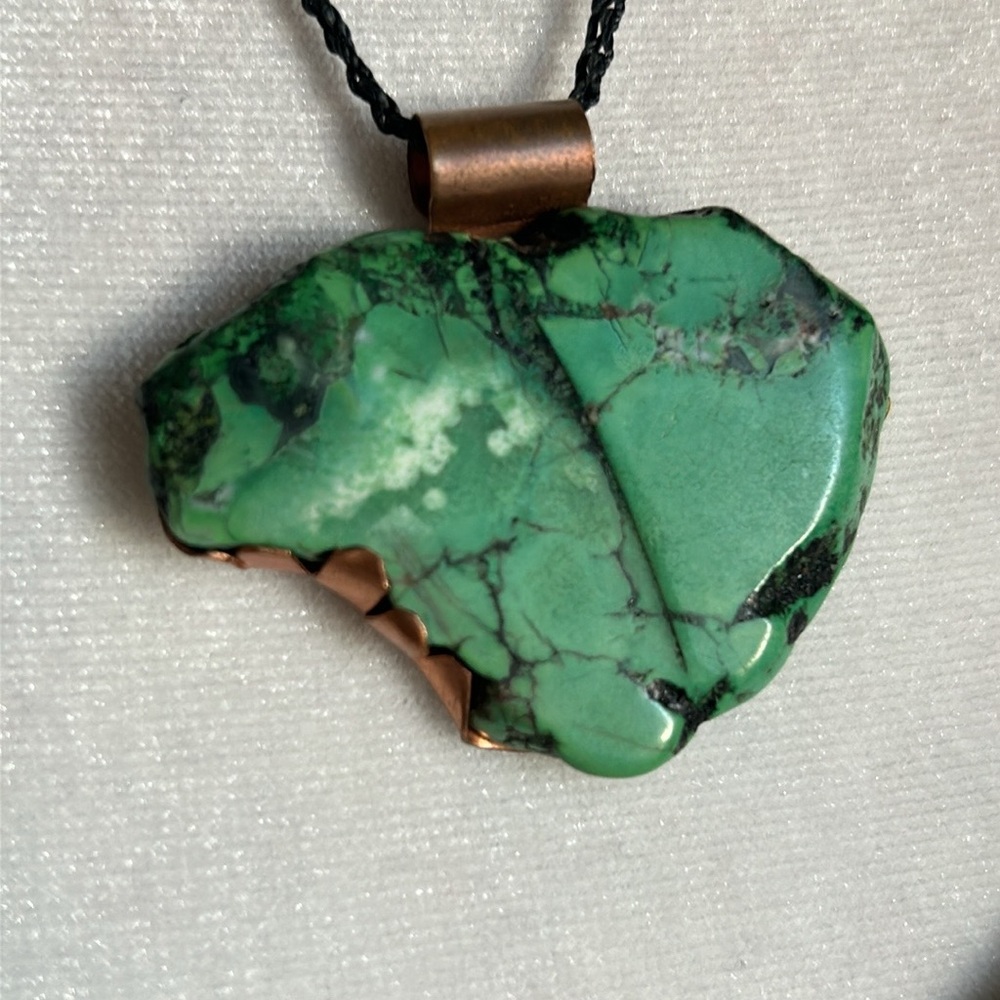 4 Artisan Gemstone Set Citrine Turquoise Agate Pendant Cord Necklace Collection - Picture 7 of 15